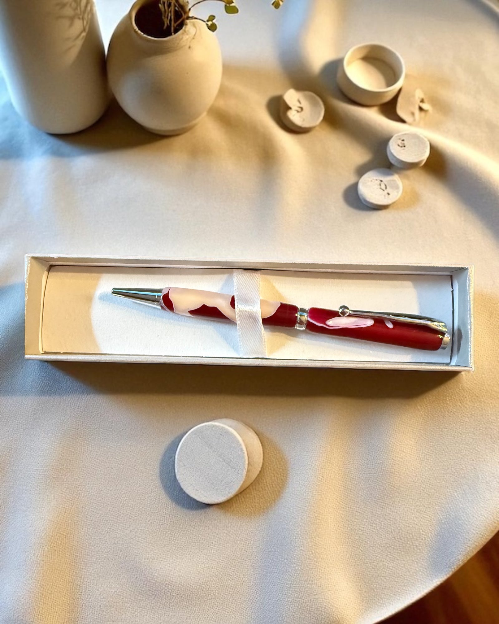 Beautiful handcrafted ball point pen in gift box